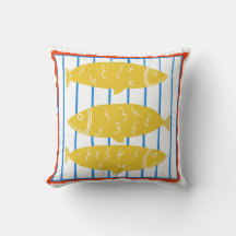 Pillow de pez amarillo - Vibe de Nueva Inglaterra