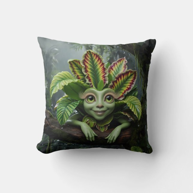 Cojín Decorativo Pillow de planta tropical (Anverso)