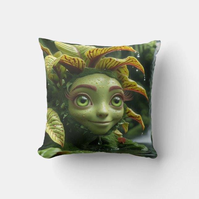 Cojín Decorativo Pillow de planta tropical (Anverso)