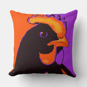 Cojín Decorativo Pillow de pollo de arte pop de Halloween