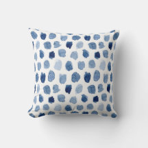 Pillow de puntos de color azul