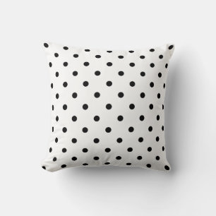 Cojín Decorativo Pillow de puntos de polka blanco/negro