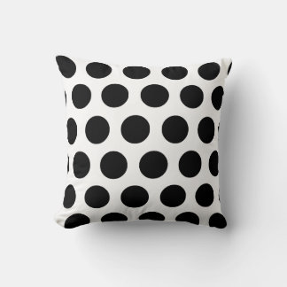 Cojín Decorativo Pillow de puntos de polka negro