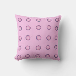 Cojín Decorativo Pillow de puntos de polka rosa estratificados