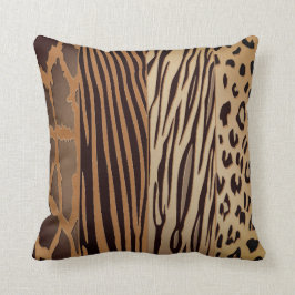 Cojín Decorativo Pillow de raya de cebra de animal rústico de moda