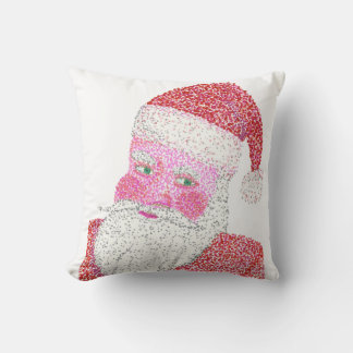 Cojín Decorativo Pillow de Santa Claus, Pointillismo de dibujo a do