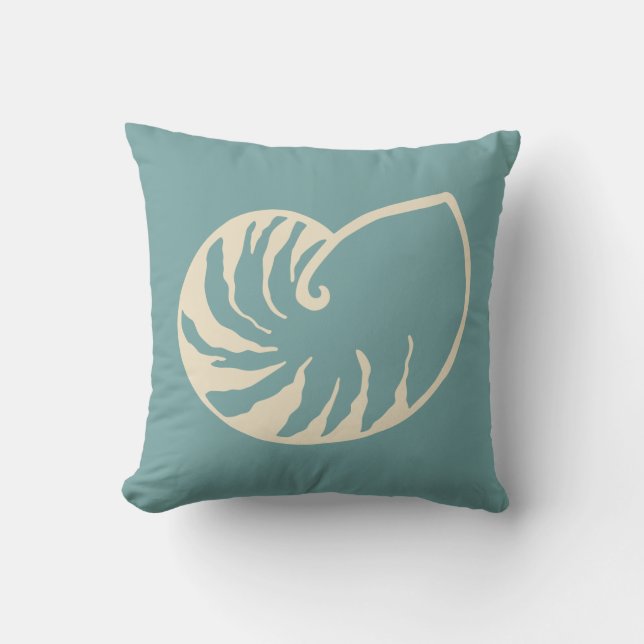 Cojín Decorativo Pillow de Sea Coral Nautilus (Anverso)