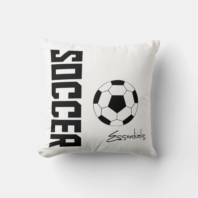 Cojín Decorativo Pillow de Soccer Essentials (negro) (Anverso)