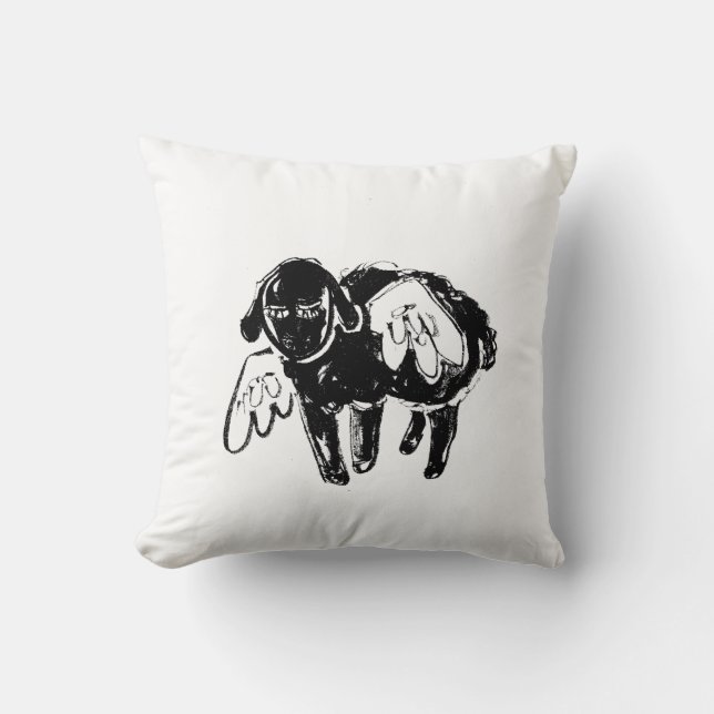 Cojín Decorativo Pillow de sueño de oveja negra (Anverso)