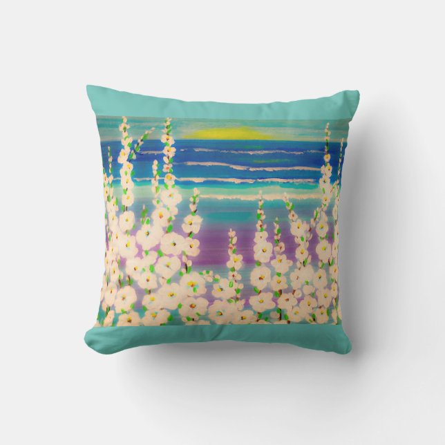 Cojín Decorativo Pillow de Summer Hollyhock (Anverso)