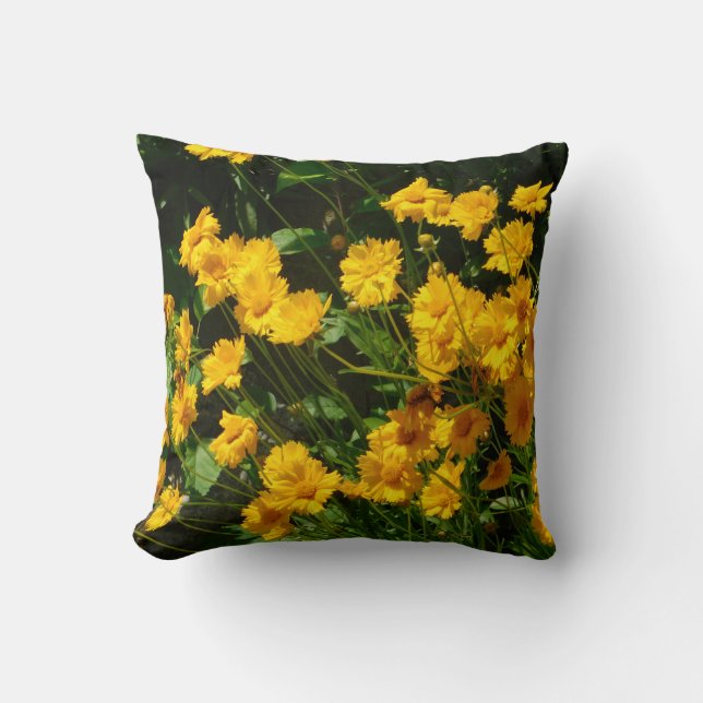 Cojín Decorativo Pillow de Sunburst Sunflower (Coreopsis) (Anverso)
