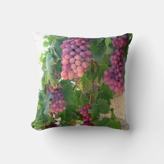 Cojín Decorativo Pillow de uvas de vino (Anverso)