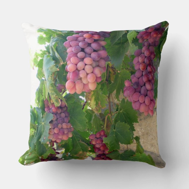 Cojín Decorativo Pillow de uvas de vino (Anverso)