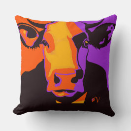 Cojín Decorativo Pillow de vaca de arte pop de Halloween