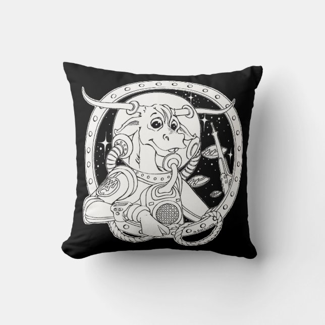 Cojín Decorativo Pillow de vaquero espacial (Anverso)