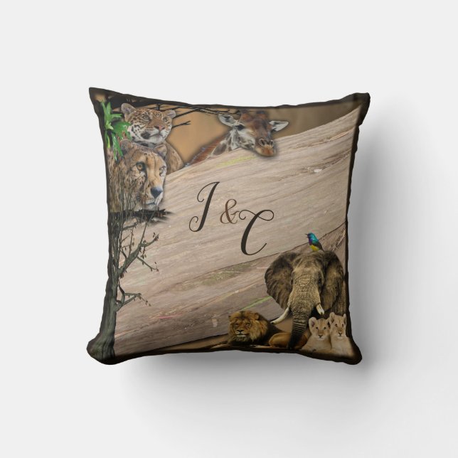 Cojín Decorativo Pillow de vida salvaje de Safari (Anverso)