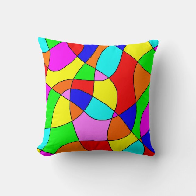 Cojín Decorativo Pillow de vidrio manchado (Anverso)