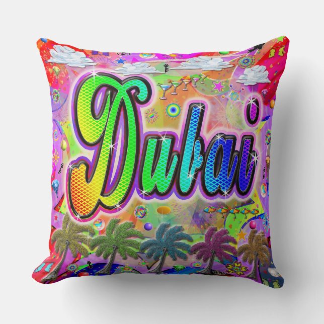 Cojín Decorativo Pillow de Vista Express de Dubai (Anverso)