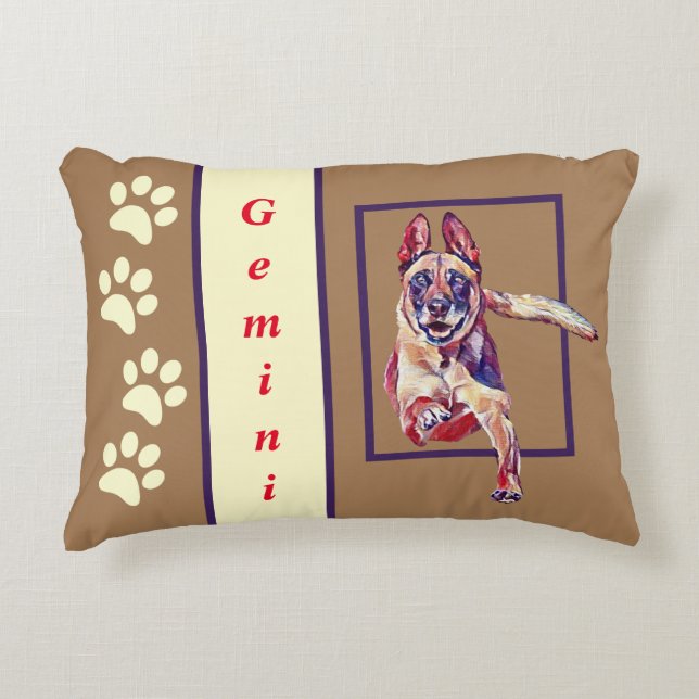 Cojín Decorativo Pillow del acento belga malinois de Guay (Anverso)