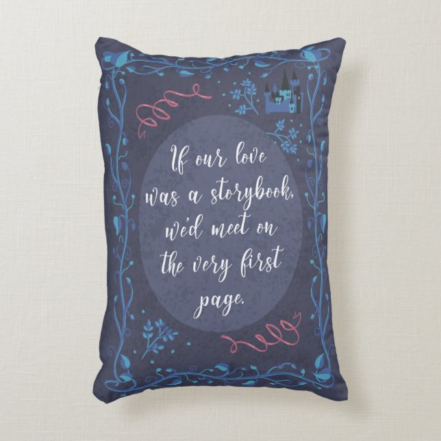 Cojín Decorativo Pillow del amor del libro de cuentos (Frente (Vertical))
