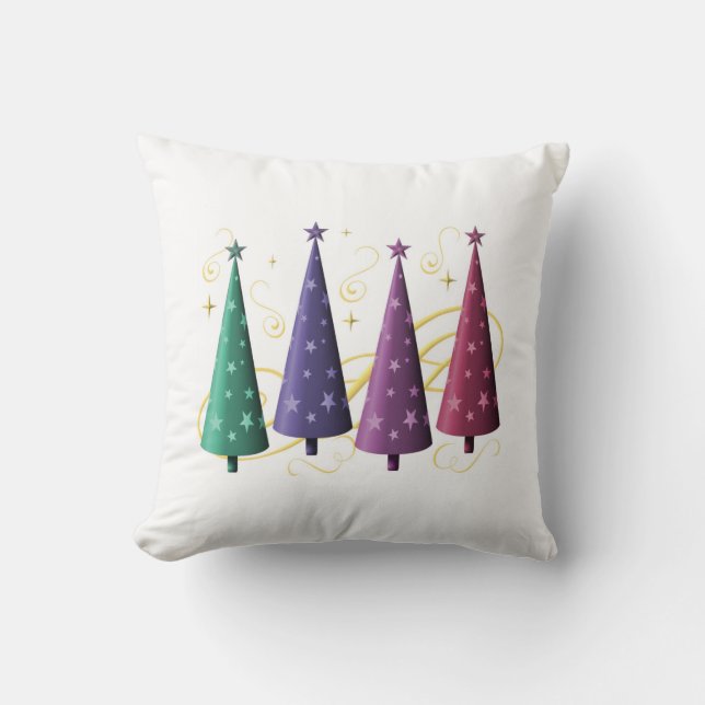 Cojín Decorativo Pillow del árbol de Navidad moderno (Anverso)