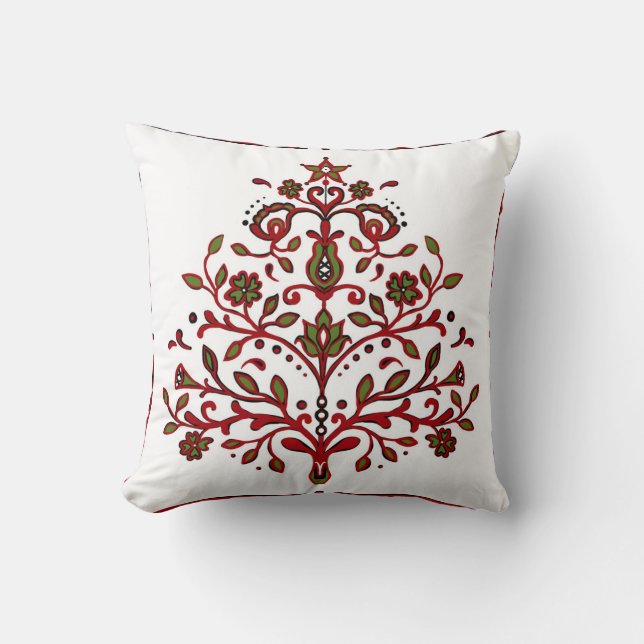 Cojín Decorativo Pillow del árbol de Navidad noruego (Anverso)