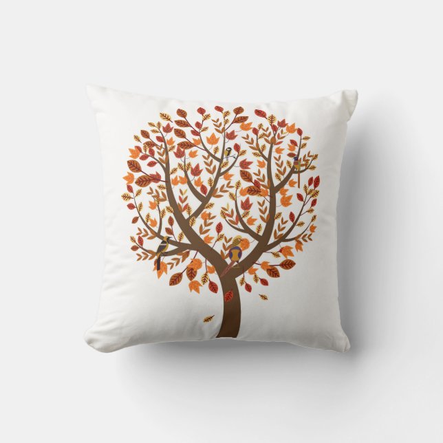 Cojín Decorativo Pillow del árbol de otoño (Anverso)