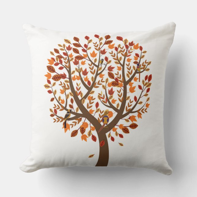 Cojín Decorativo Pillow del árbol de otoño (Anverso)
