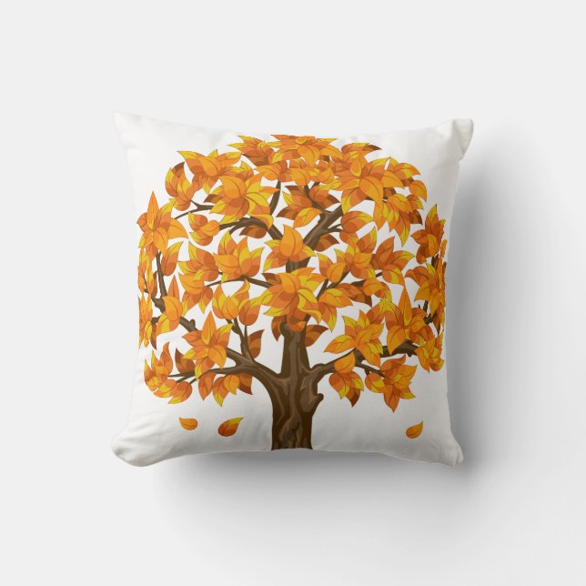 Cojín Decorativo Pillow del árbol de otoño (Anverso)