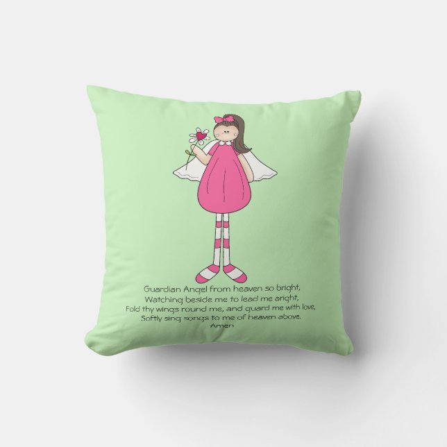 Cojín Decorativo Pillow del chica Guardian Angel Prayer (Anverso)