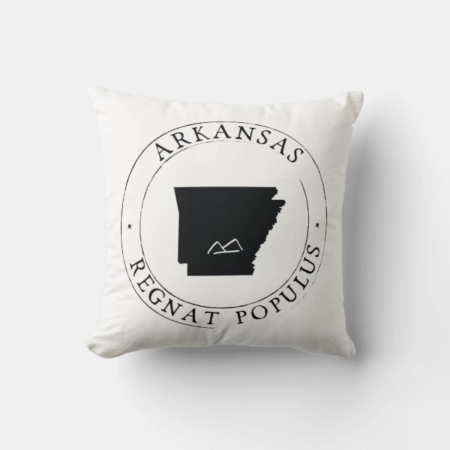 Cojín Decorativo Pillow del código postal de Arkansas (Anverso)