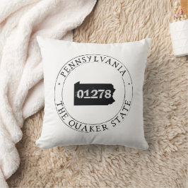 Cojín Decorativo Pillow del código postal de Pennsylvania