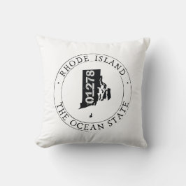 Cojín Decorativo Pillow del código postal de Rhode Island