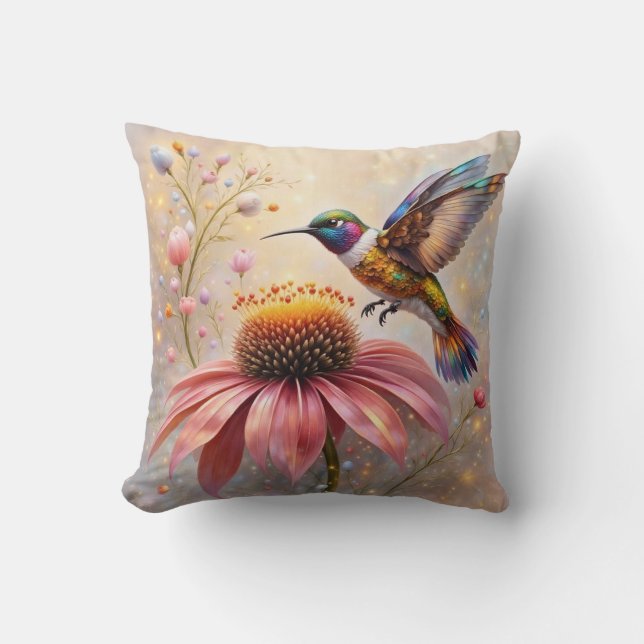 Cojín Decorativo Pillow del colibrí (Anverso)