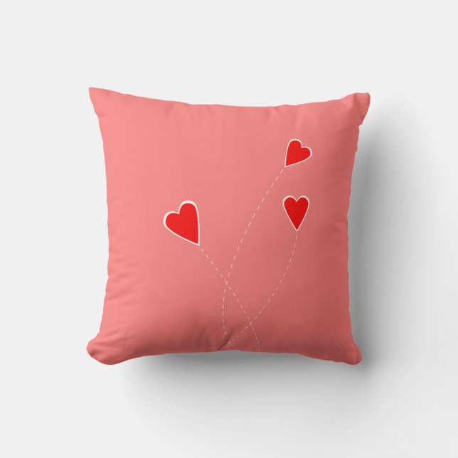 Cojín Decorativo Pillow del corazón rojo (Anverso)