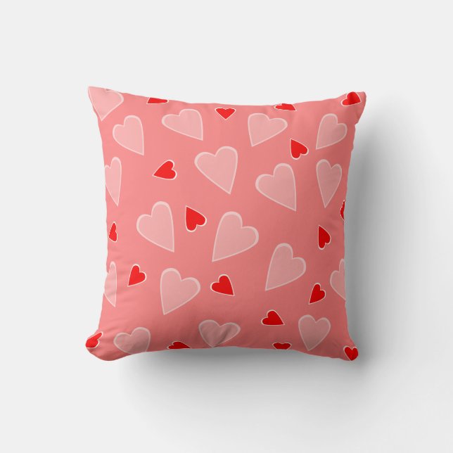Cojín Decorativo Pillow del corazón rojo (Anverso)