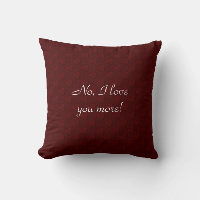 Cojín Decorativo Pillow del corazón rojo trapado (Anverso)
