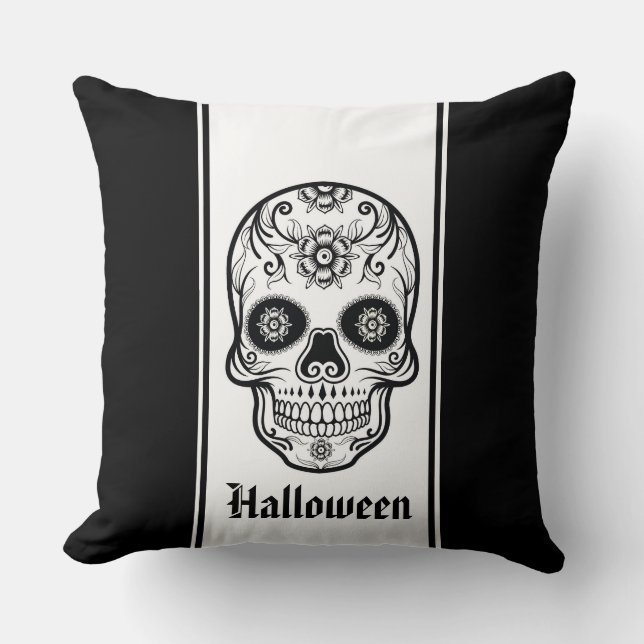 Cojín Decorativo Pillow del cráneo de Halloween