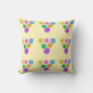 Cojín Decorativo Pillow del crisantemo de colores reversibles