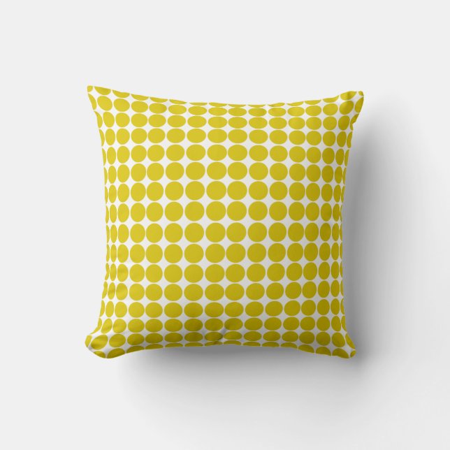 Cojín Decorativo Pillow del dot de la amapola dorada (Anverso)