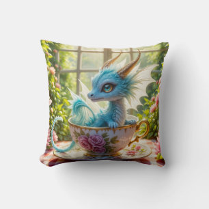 Cojín Decorativo Pillow del dragón del té inglés