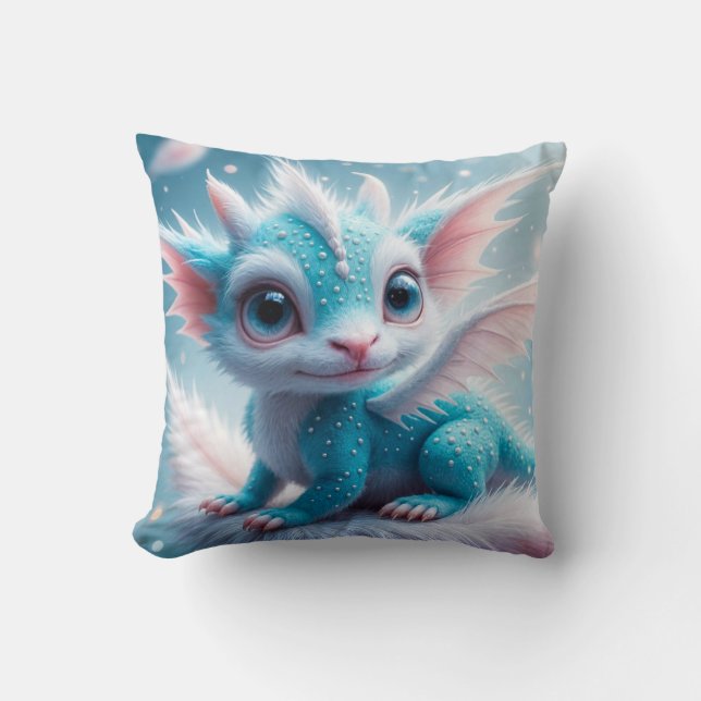 Cojín Decorativo Pillow del Dragón Pastel (Anverso)