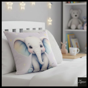 Cojín Decorativo Pillow del elefante de la acurrada estrellada