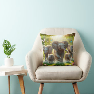 Cojín Decorativo Pillow del elefante del bebé alegre