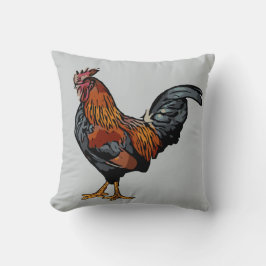 Cojín Decorativo Pillow del gallo gris