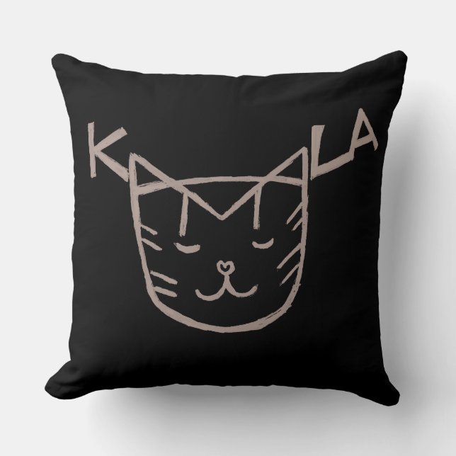 Cojín Decorativo Pillow del gato de Kamala (Anverso)