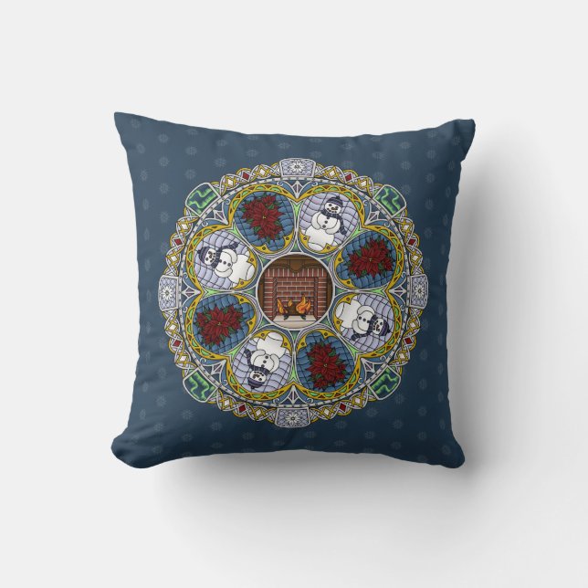 Cojín Decorativo Pillow del nouveau de invierno (Anverso)