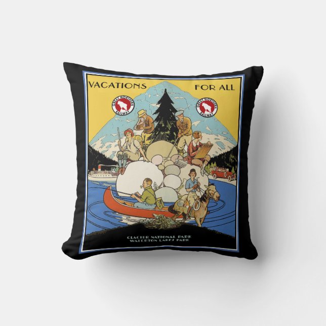 Cojín Decorativo Pillow del Parque Nacional del Glaciar (Anverso)