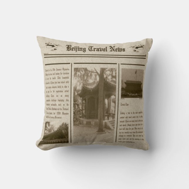 Cojín Decorativo Pillow del periódico (Anverso)