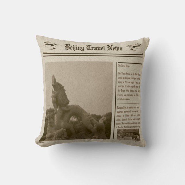 Cojín Decorativo Pillow del periódico (Anverso)